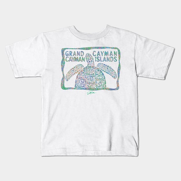 Grand Cayman, Cayman Islands, Sea Turtle Kids T-Shirt by jcombs